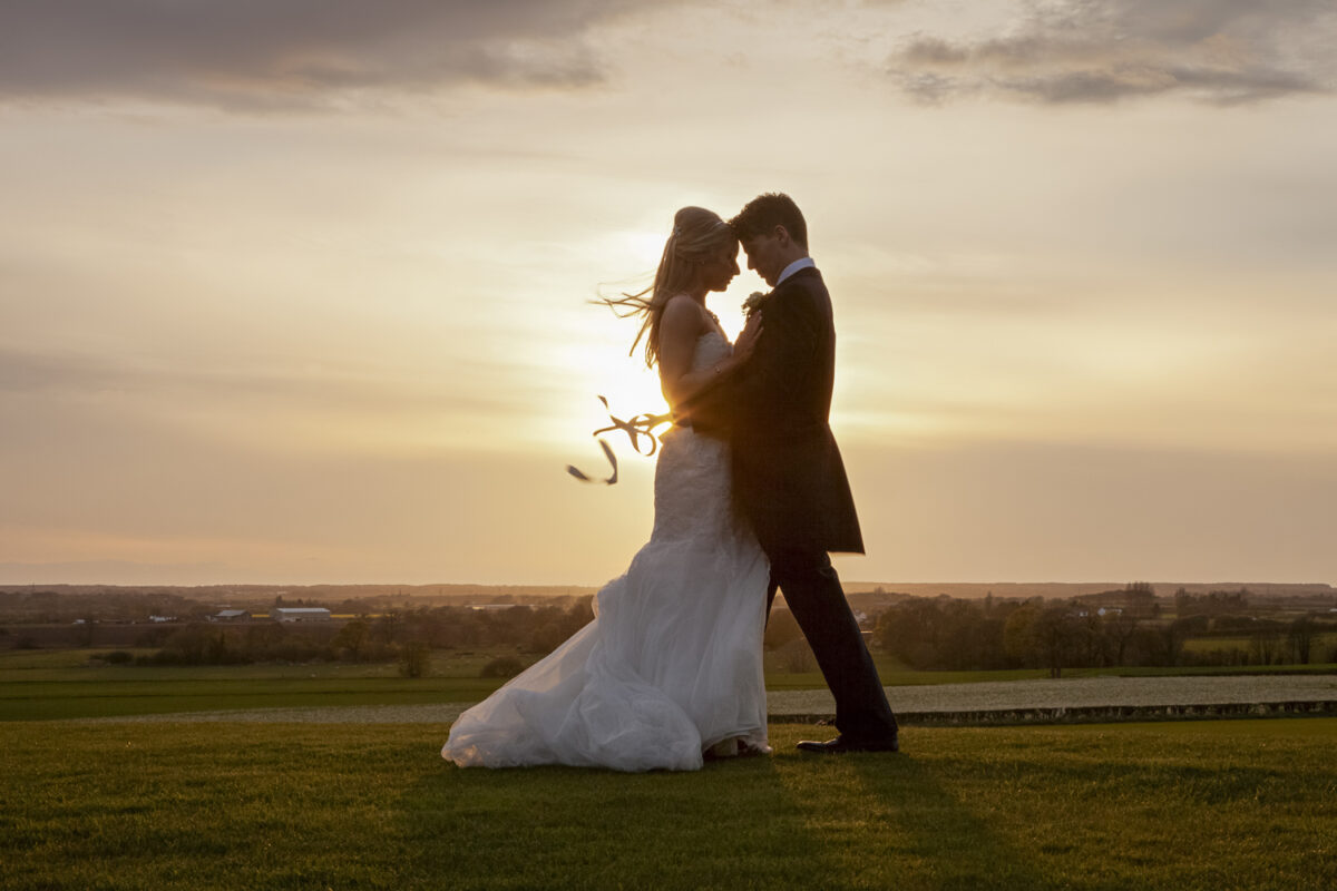 romantic sunset wedding photography cheshire lancashire