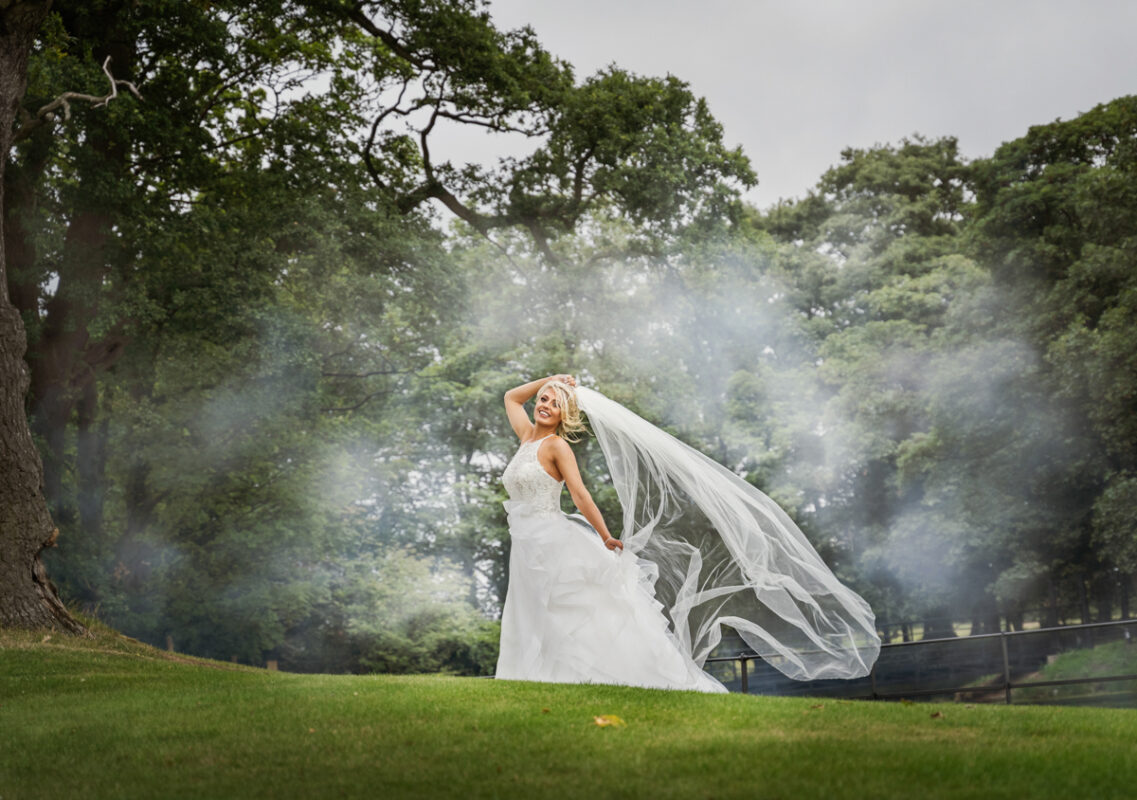 cathedral veil wedding photography bride