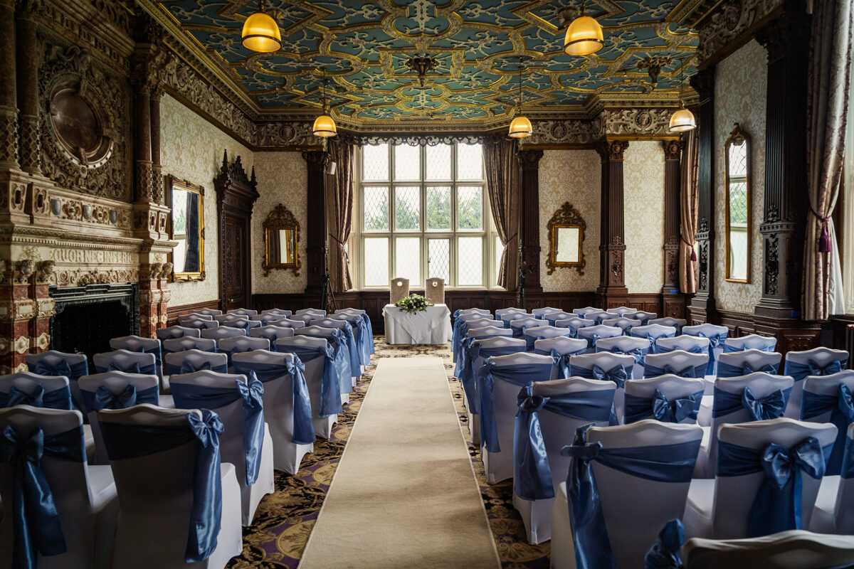 wedding ceremony at crewe hall Cheshire