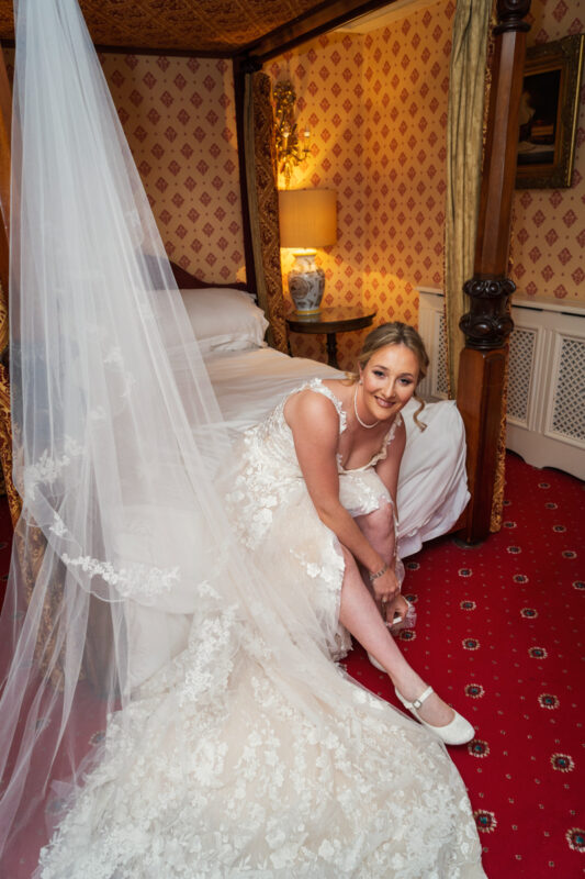 cathedral veil Cheshire wedding venue