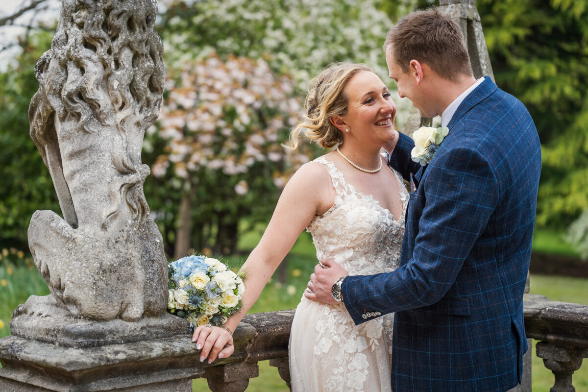 ivory lace designer wedding dress Cheshire
