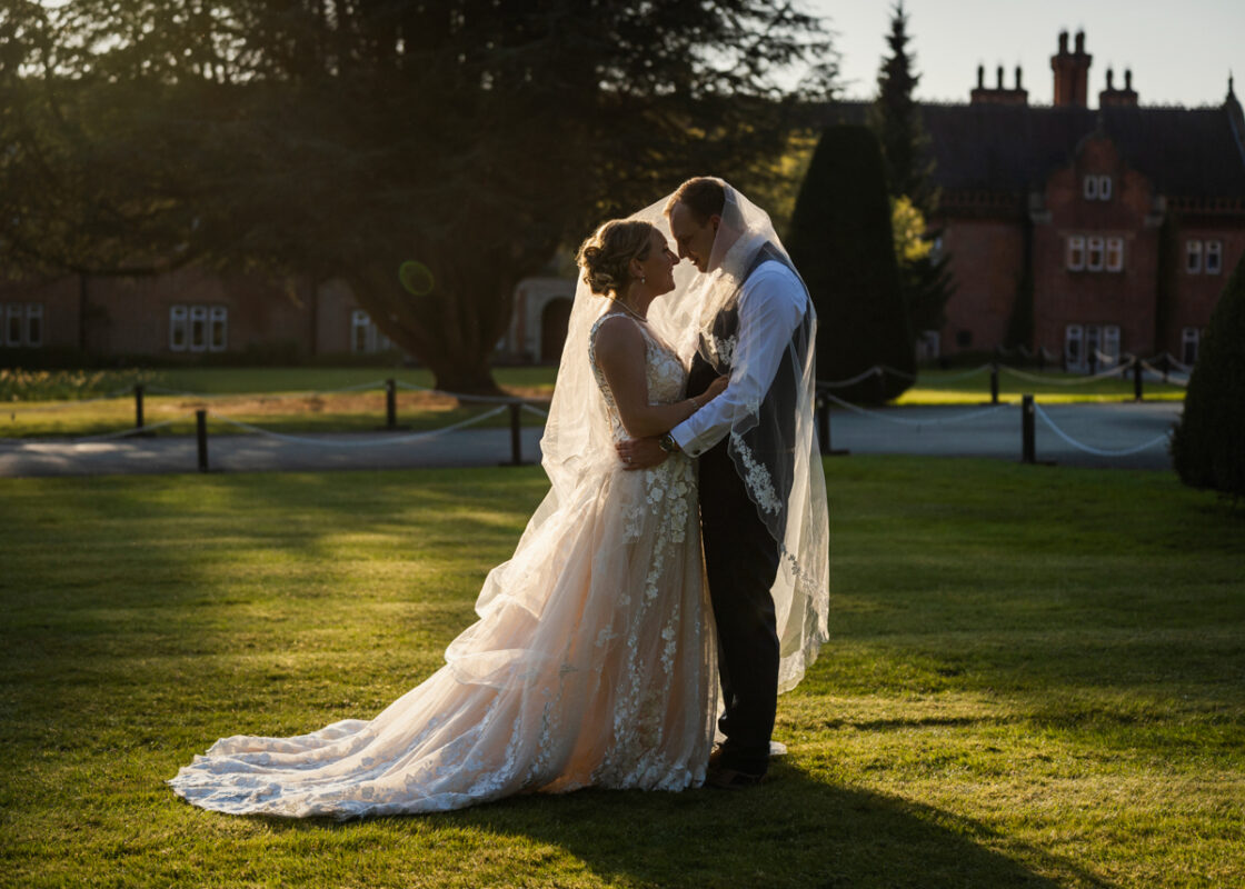 silhouette wedding photographer crewe hall