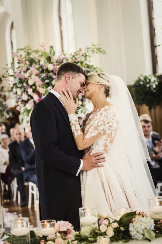 first kiss wedding ceremony hawkstone hall