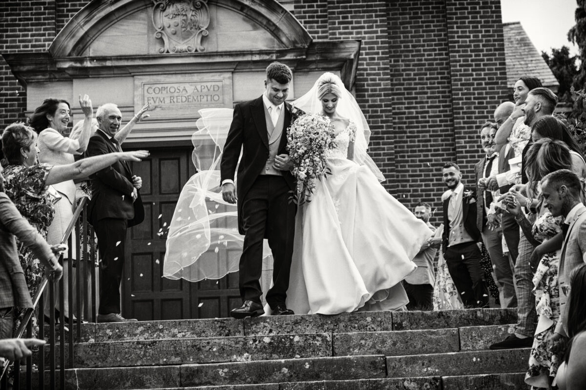 black and white wedding photography Shropshire