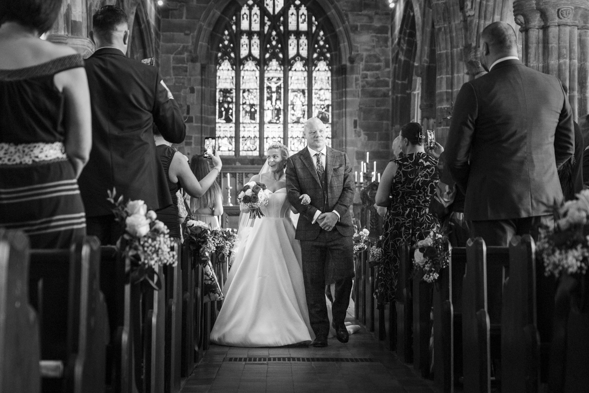 black and white wedding photographer Cheshire