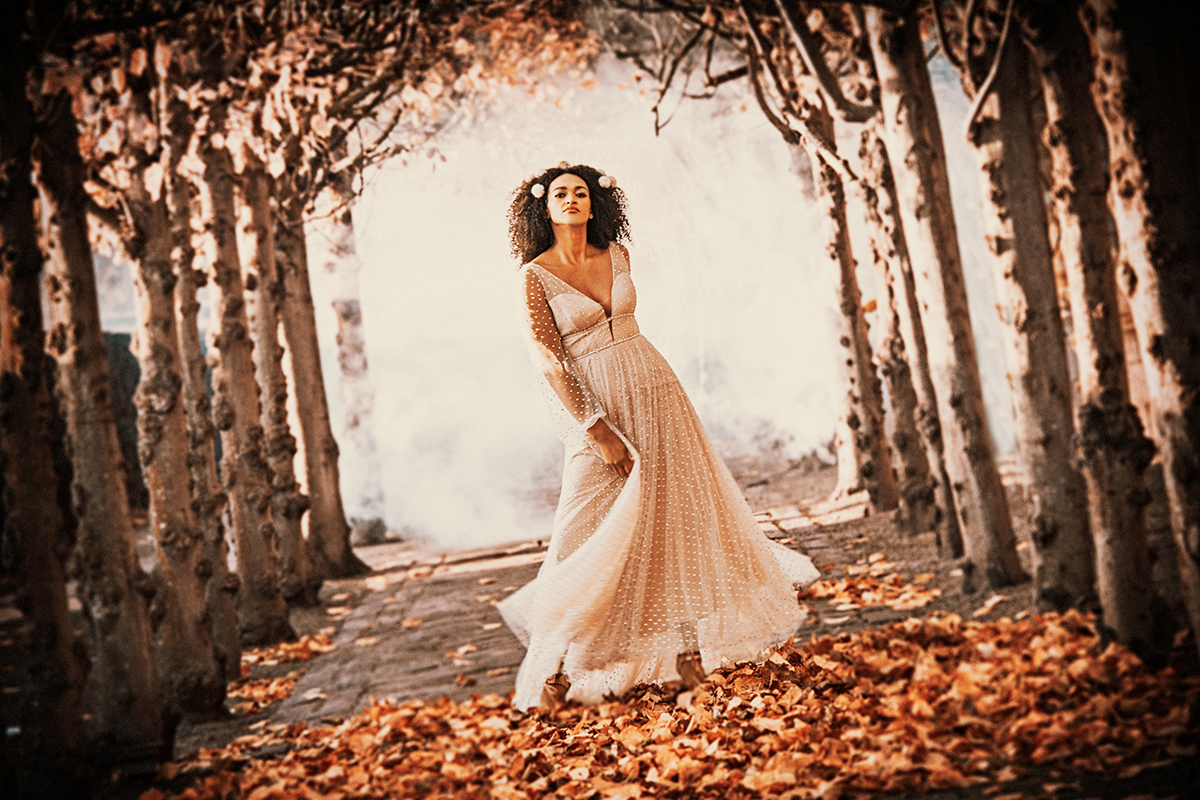 designer wedding dress photography