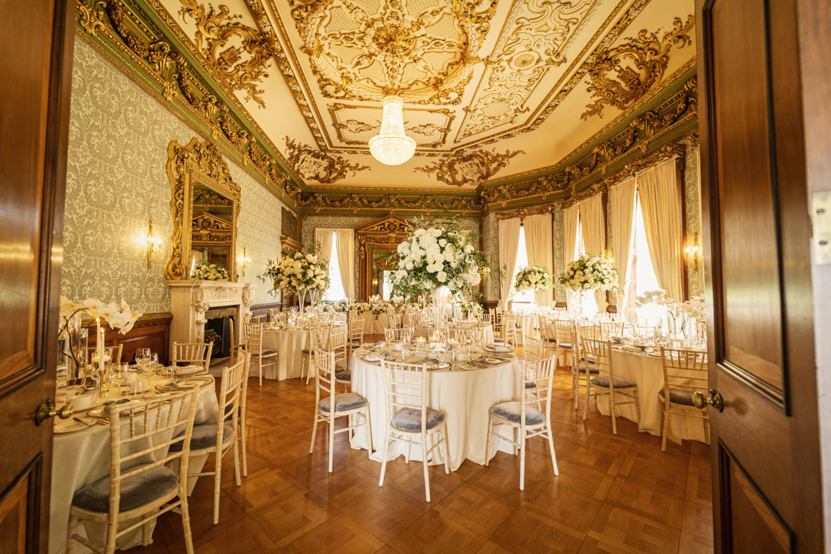 best shropshire wedding venue hawkstone hall dining room